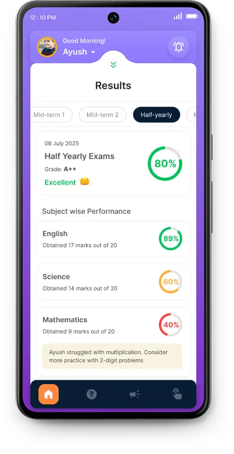 Timetable in the Edoovi Parent app