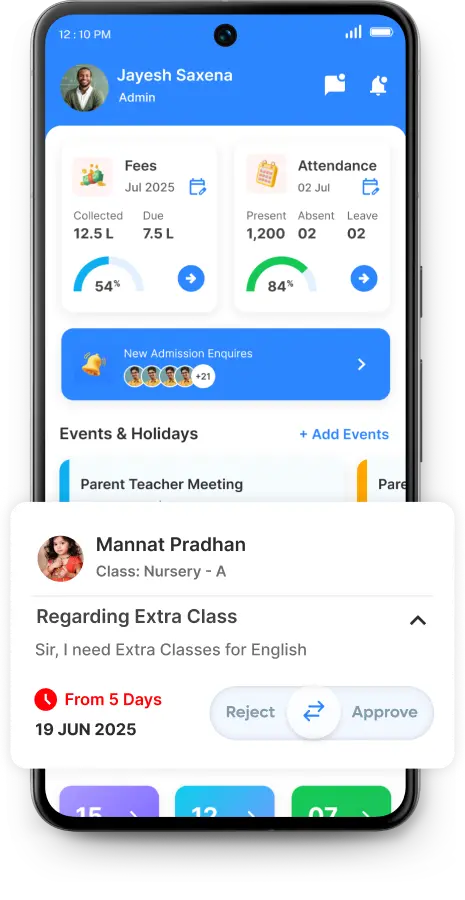 Concern & suggestion box in the Edoovi School app